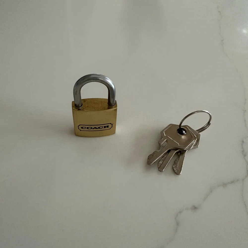 Coach Gold and Silver color Padlock with Keys - Picture 4 of 6